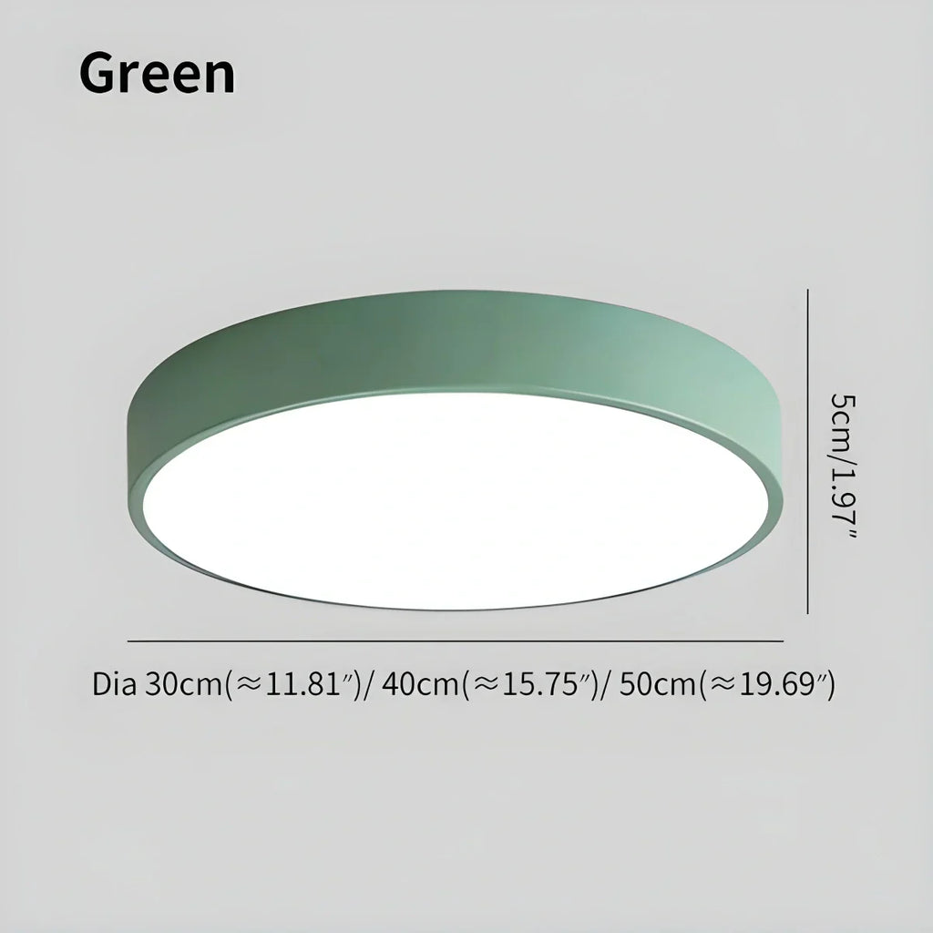 Platte LED Plafondlamp – Kleurrijk Design – Rond | Pastello