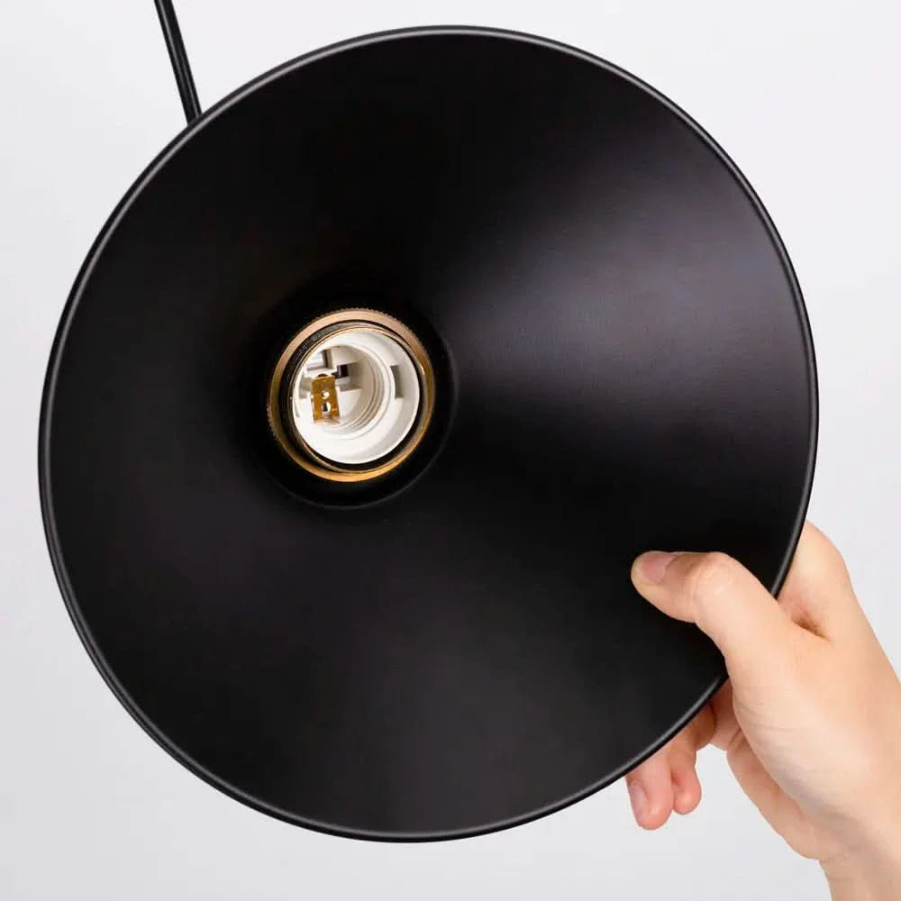 Fabbrica Nero | Vintage Hanglamp – Industrieel Metaal – Verstelbaar Snoer – E27 Fitting