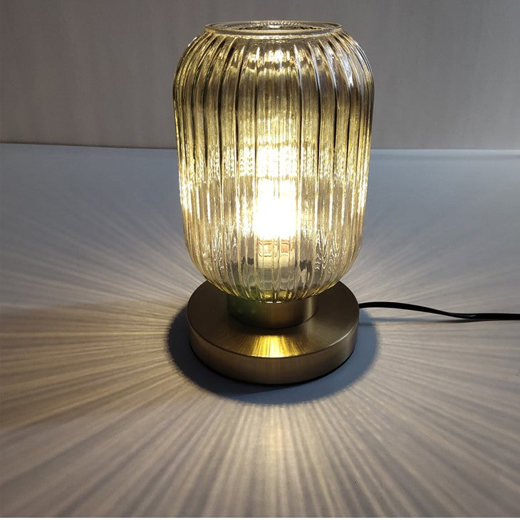 Ombra | Tafellamp met Geslepen Amber Glas