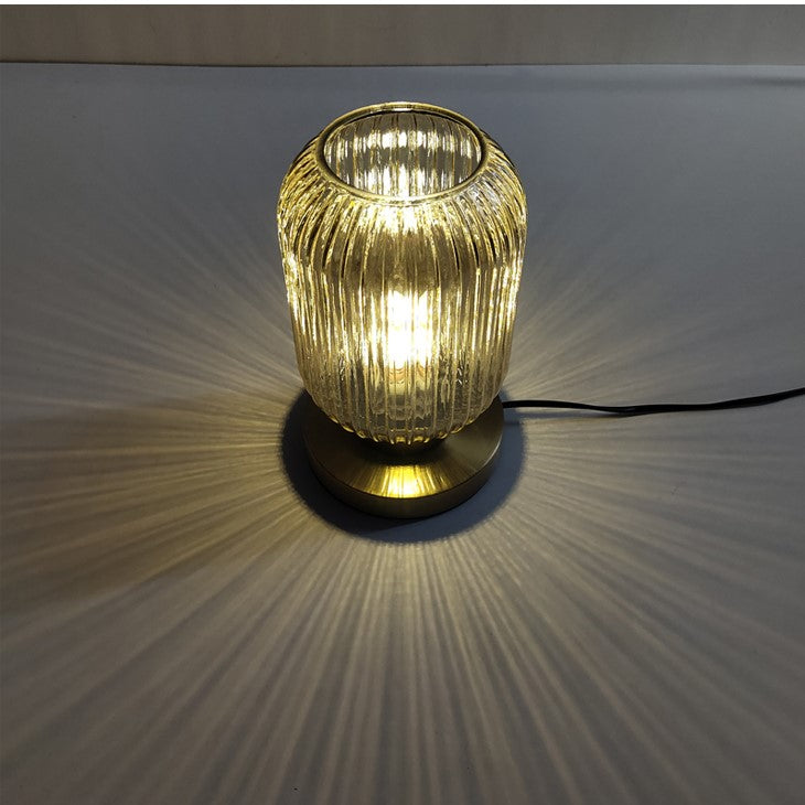 Ombra | Tafellamp met Geslepen Amber Glas