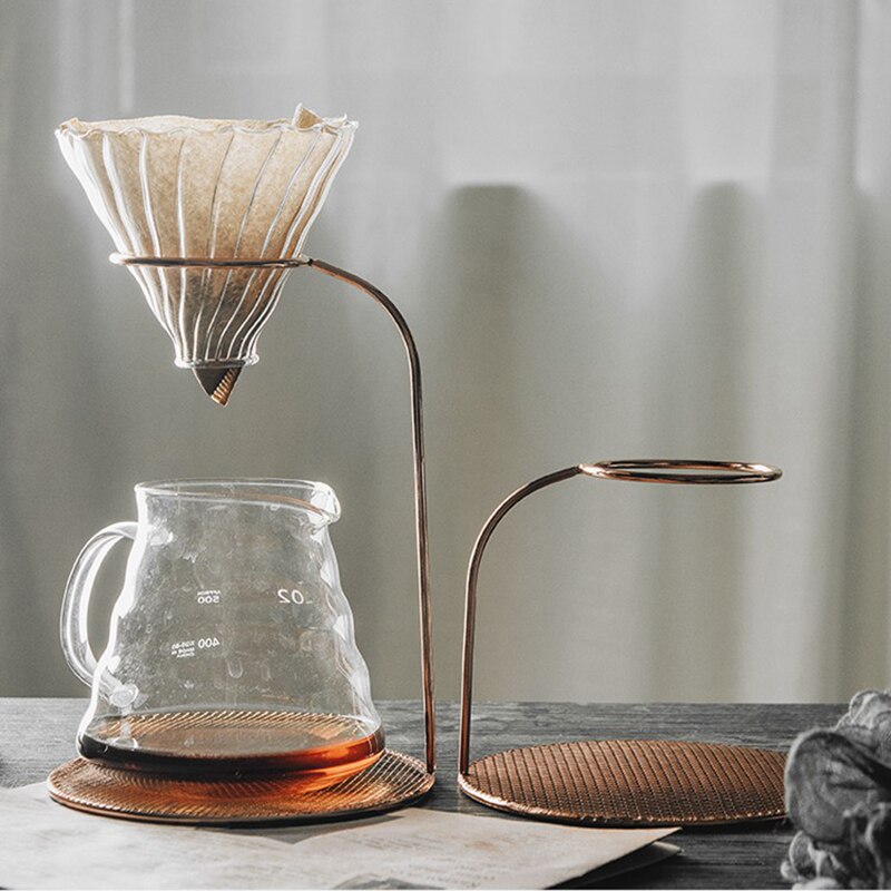 Moka Curve | Luxe Pour-Over Koffiehouder – Industrieel Design – Volledig Metaal