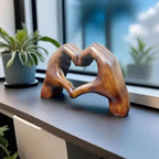 Amore | Handgemaakte Houten Sculptuur – Symbool van Verbondenheid – 18,5 cm