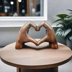Amore | Handgemaakte Houten Sculptuur – Symbool van Verbondenheid – 18,5 cm