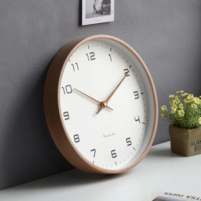 Moderne Wandklok Hout – Geruisloos Uurwerk – Minimalistisch | Tempo Bosco