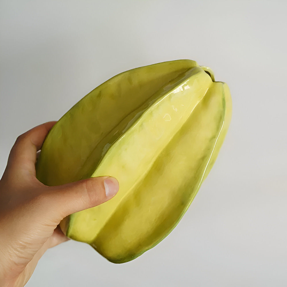 Carambola-Vaso | Artistieke Keramieken Bloemenvaas – Unieke Stervruchtvorm – Handgemaakt Kunstobject