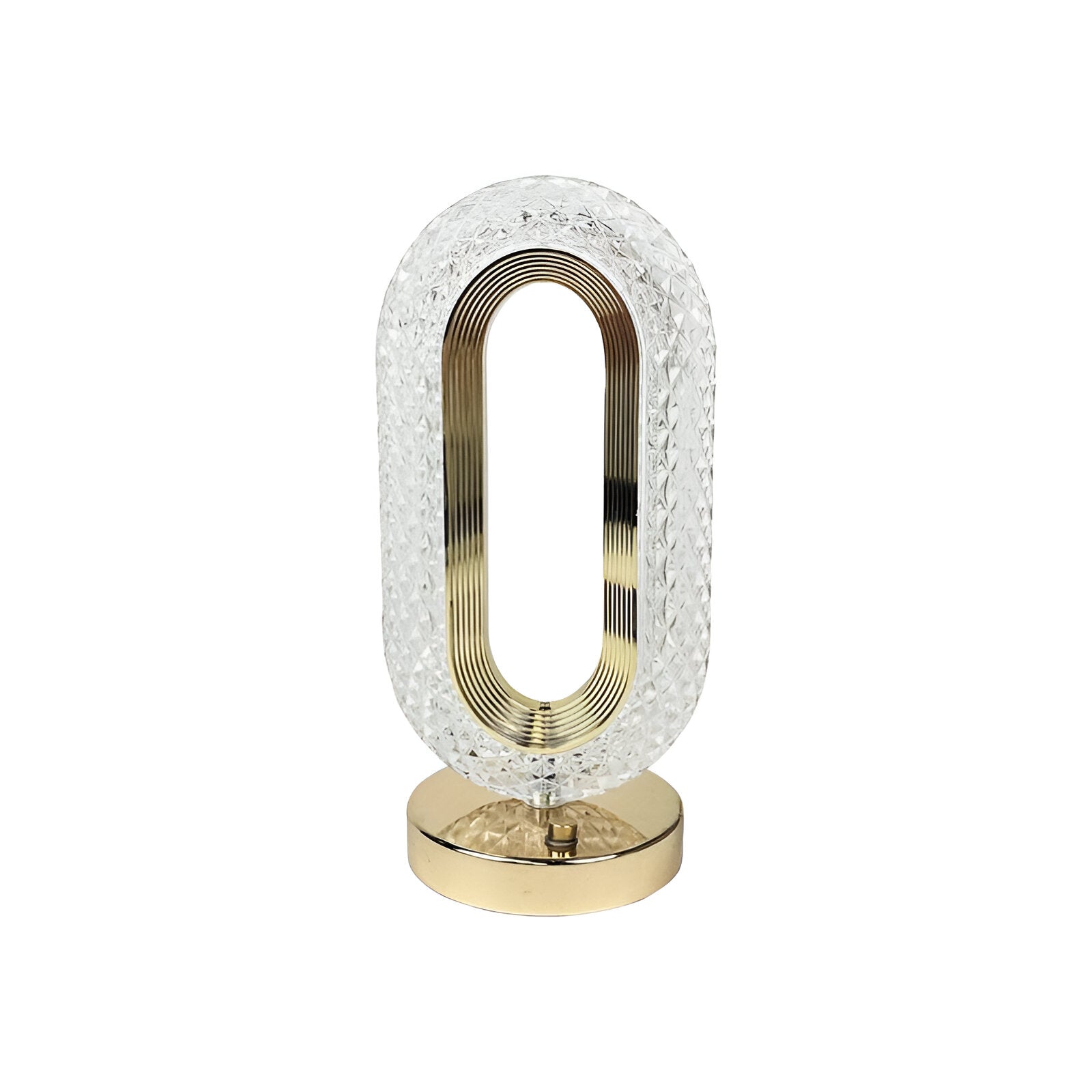 LuxHalo | Draadloze Kristallen Tafellamp – Oplaadbaar – Touch Dimbaar – Goud