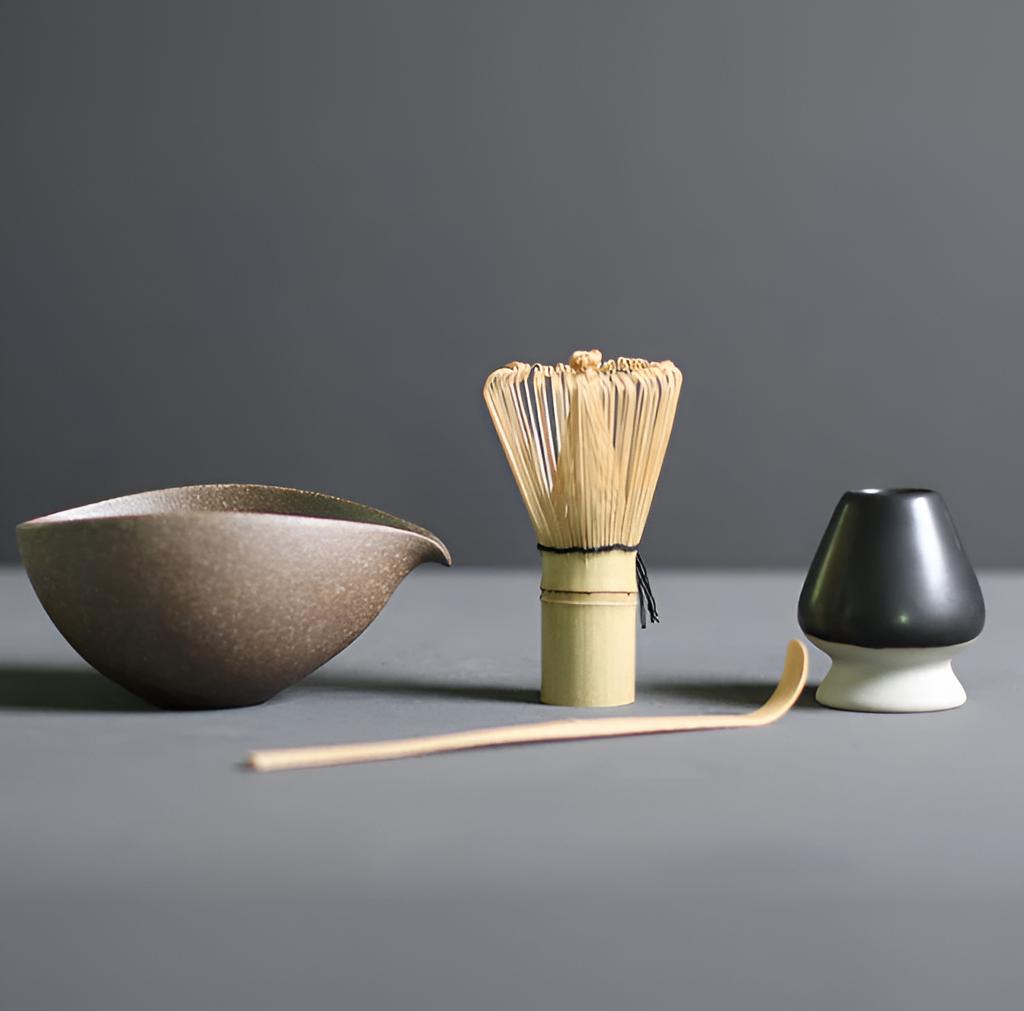 Mizu-Koto | Premium 4-delige Matcha Set – Handgemaakt Keramiek & Bamboe – Japans Design
