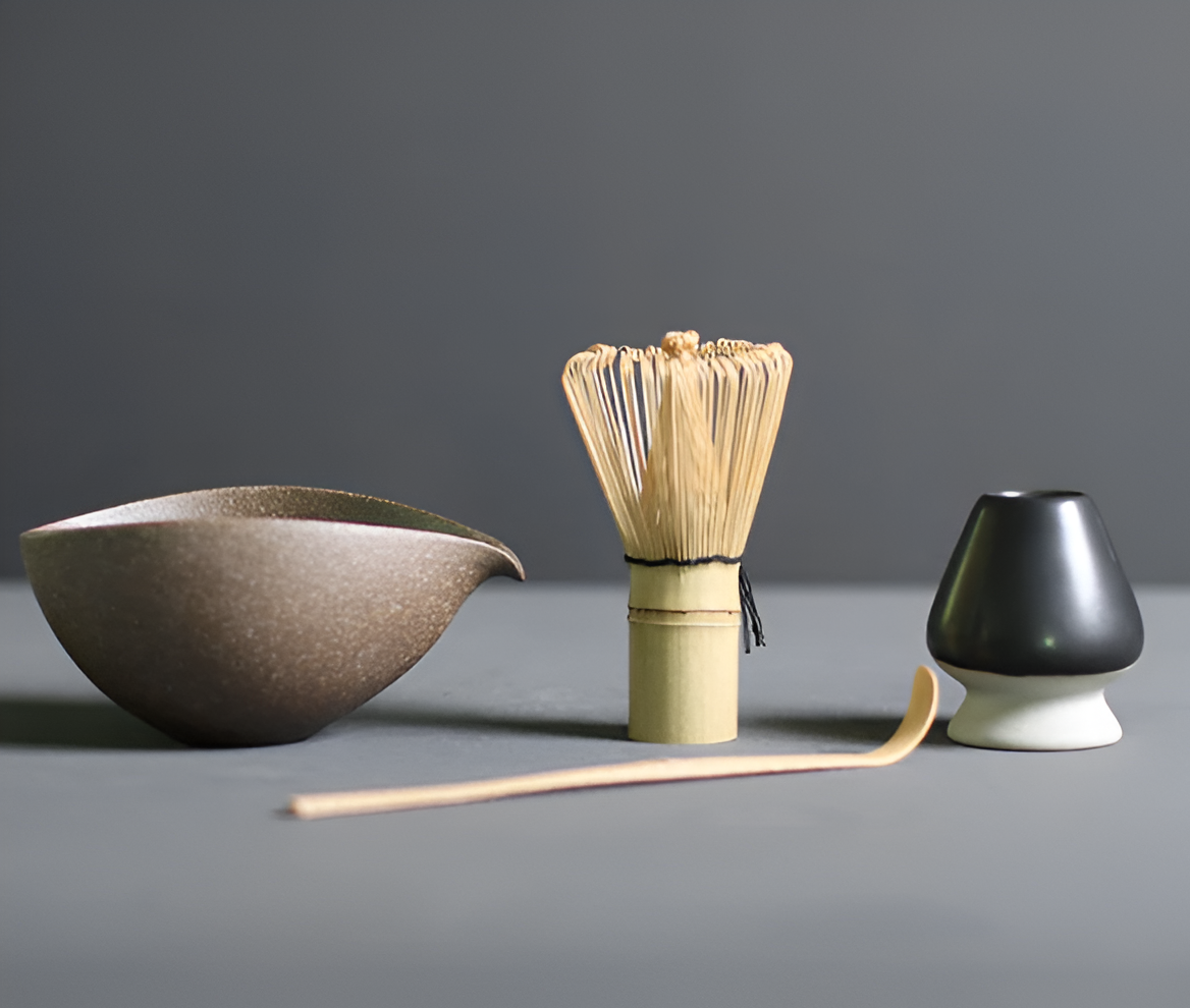 Mizu-Koto | Premium 4-delige Matcha Set – Handgemaakt Keramiek & Bamboe – Japans Design