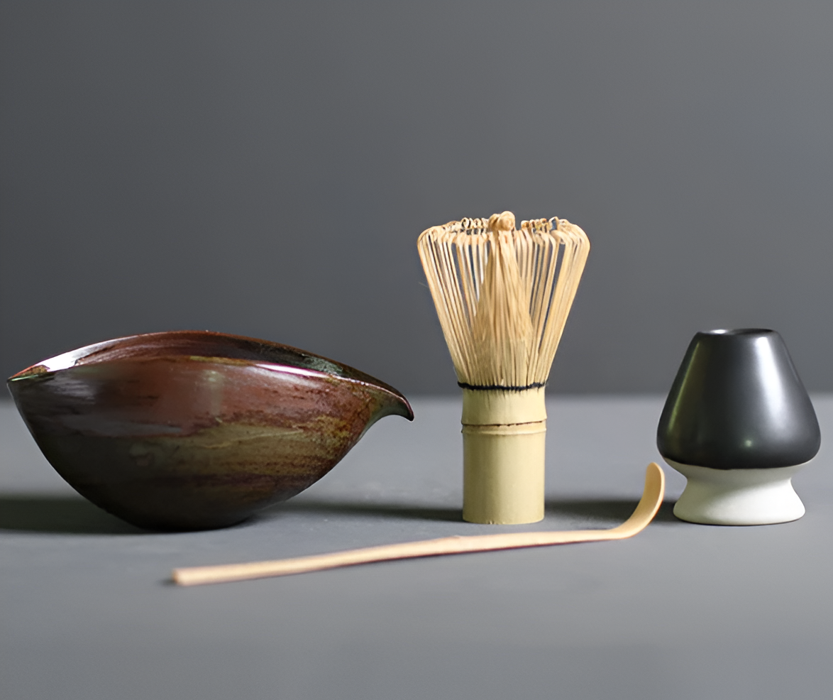 Mizu-Koto | Premium 4-delige Matcha Set – Handgemaakt Keramiek & Bamboe – Japans Design