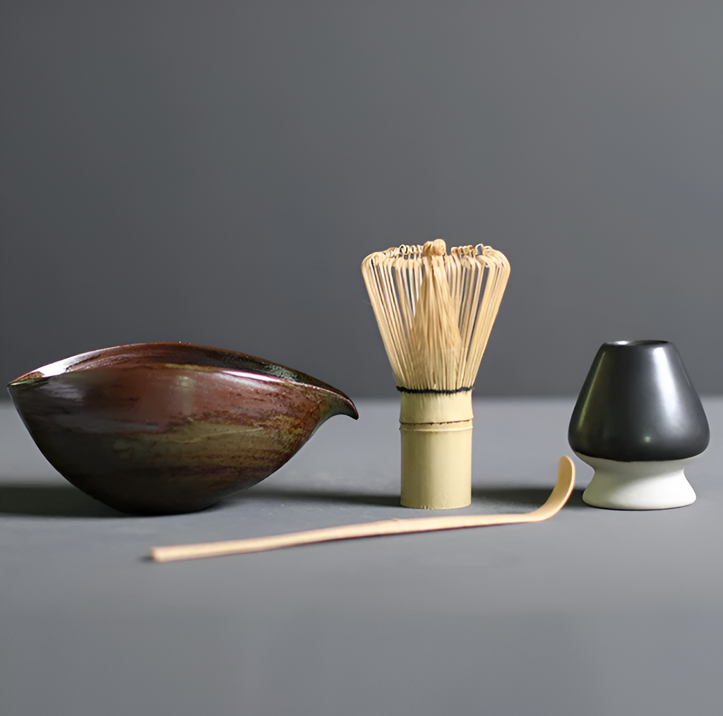 Mizu-Koto | Premium 4-delige Matcha Set – Handgemaakt Keramiek & Bamboe – Japans Design