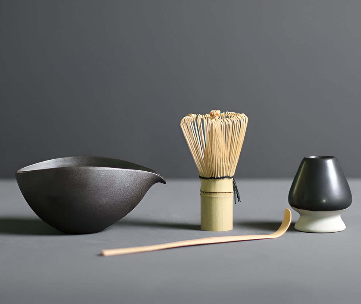 Mizu-Koto | Premium 4-delige Matcha Set – Handgemaakt Keramiek & Bamboe – Japans Design