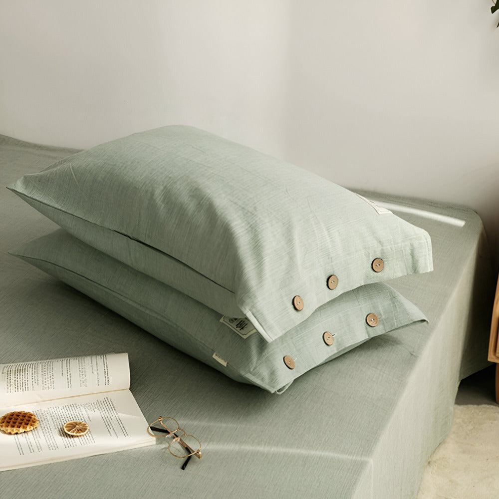 SoffioPuro | Luxe Ademende Beddengoedset – Inclusief 2 Kussenslopen – Zacht Katoen – Scandinavisch Design