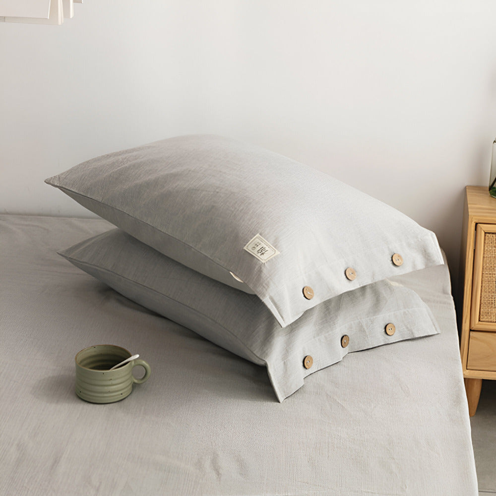 SoffioPuro | Luxe Ademende Beddengoedset – Inclusief 2 Kussenslopen – Zacht Katoen – Scandinavisch Design
