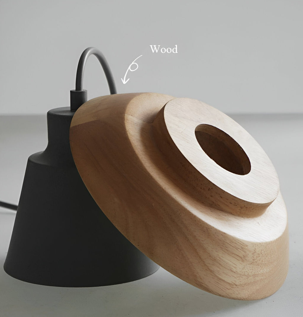 Nordic Dolci | Scandinavische LED Hanglamp – Pastel Design – Hout & Metaal