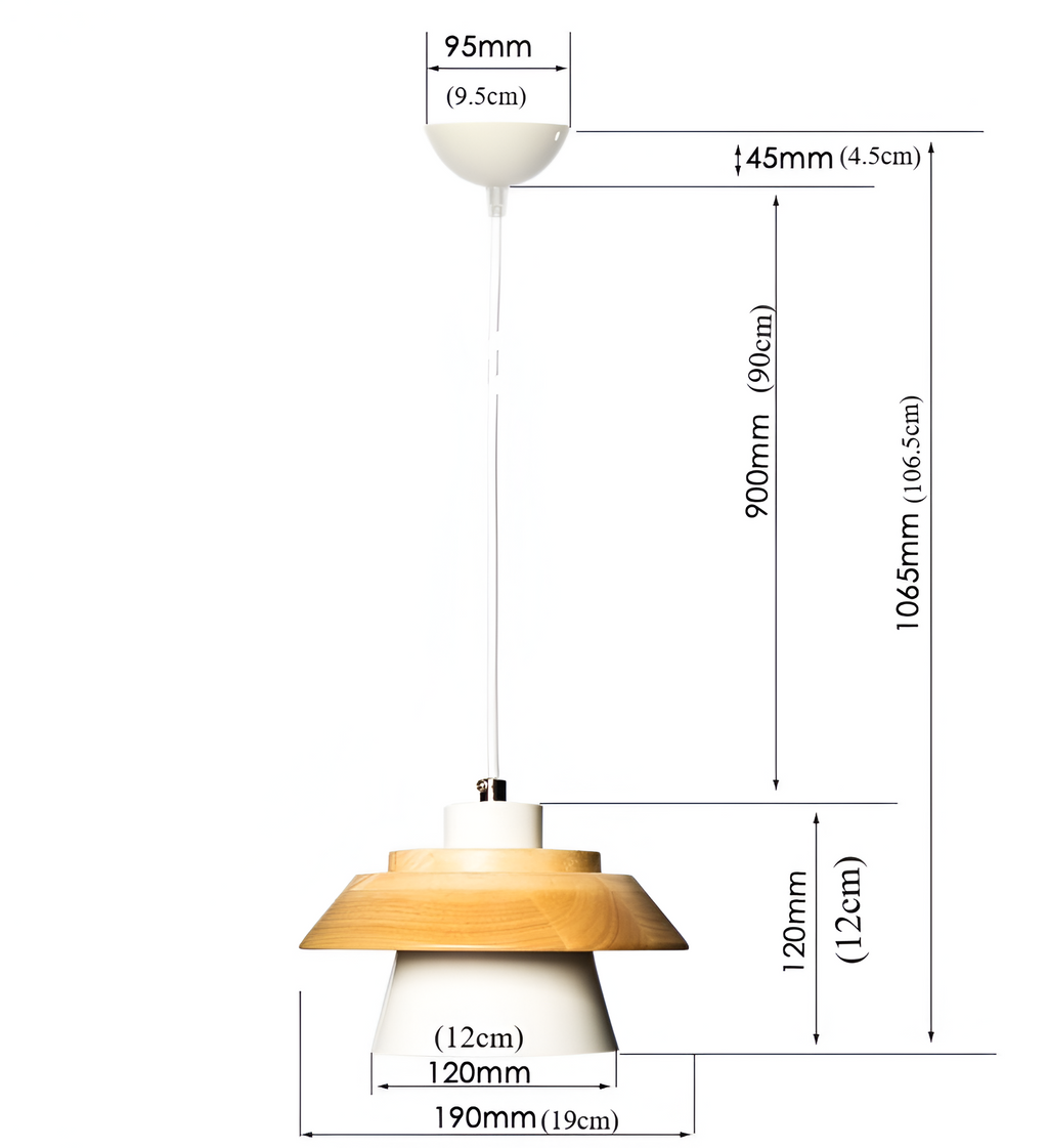 Nordic Dolci | Scandinavische LED Hanglamp – Pastel Design – Hout & Metaal