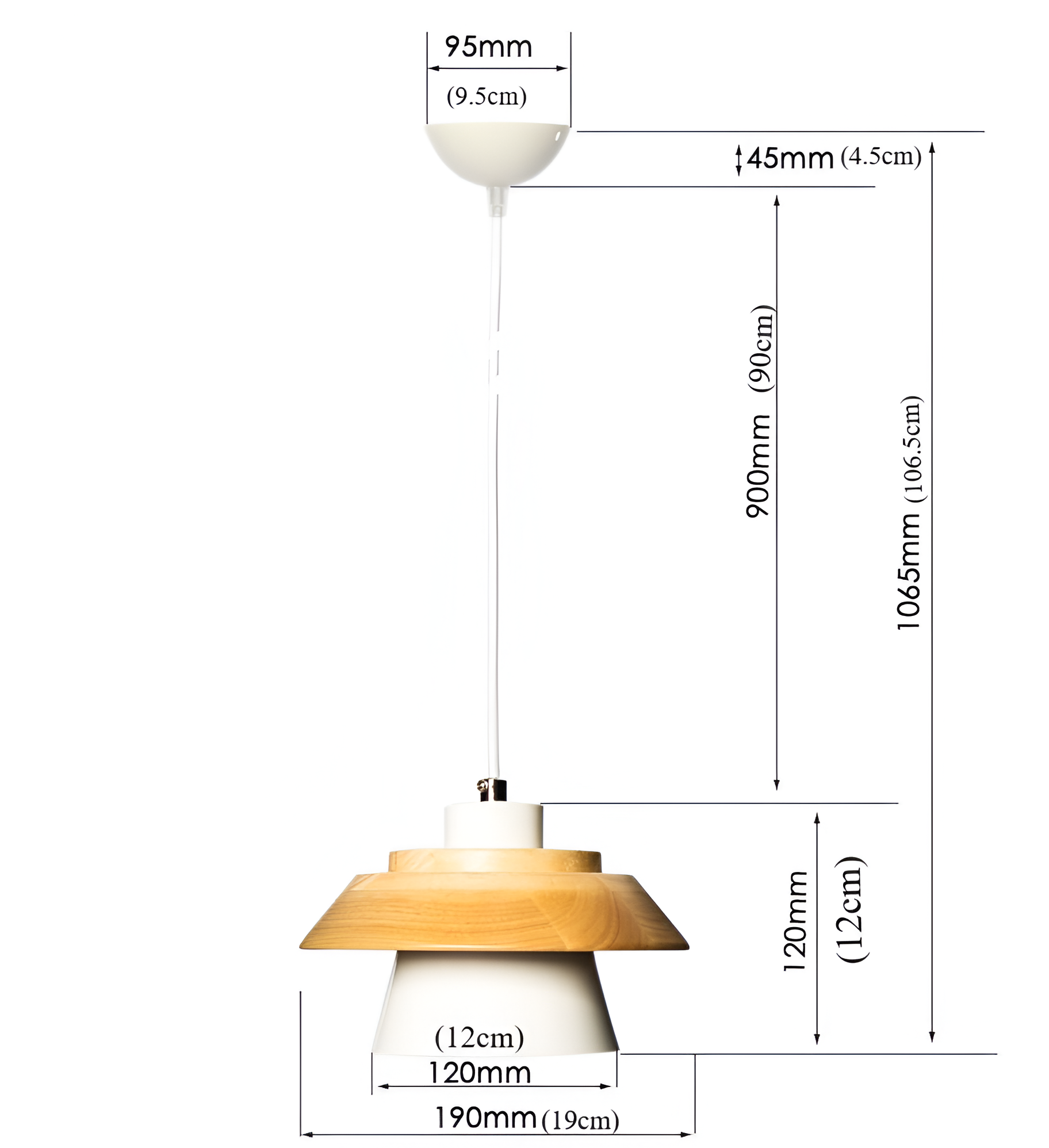 Nordic Dolci | Scandinavische LED Hanglamp – Pastel Design – Hout & Metaal