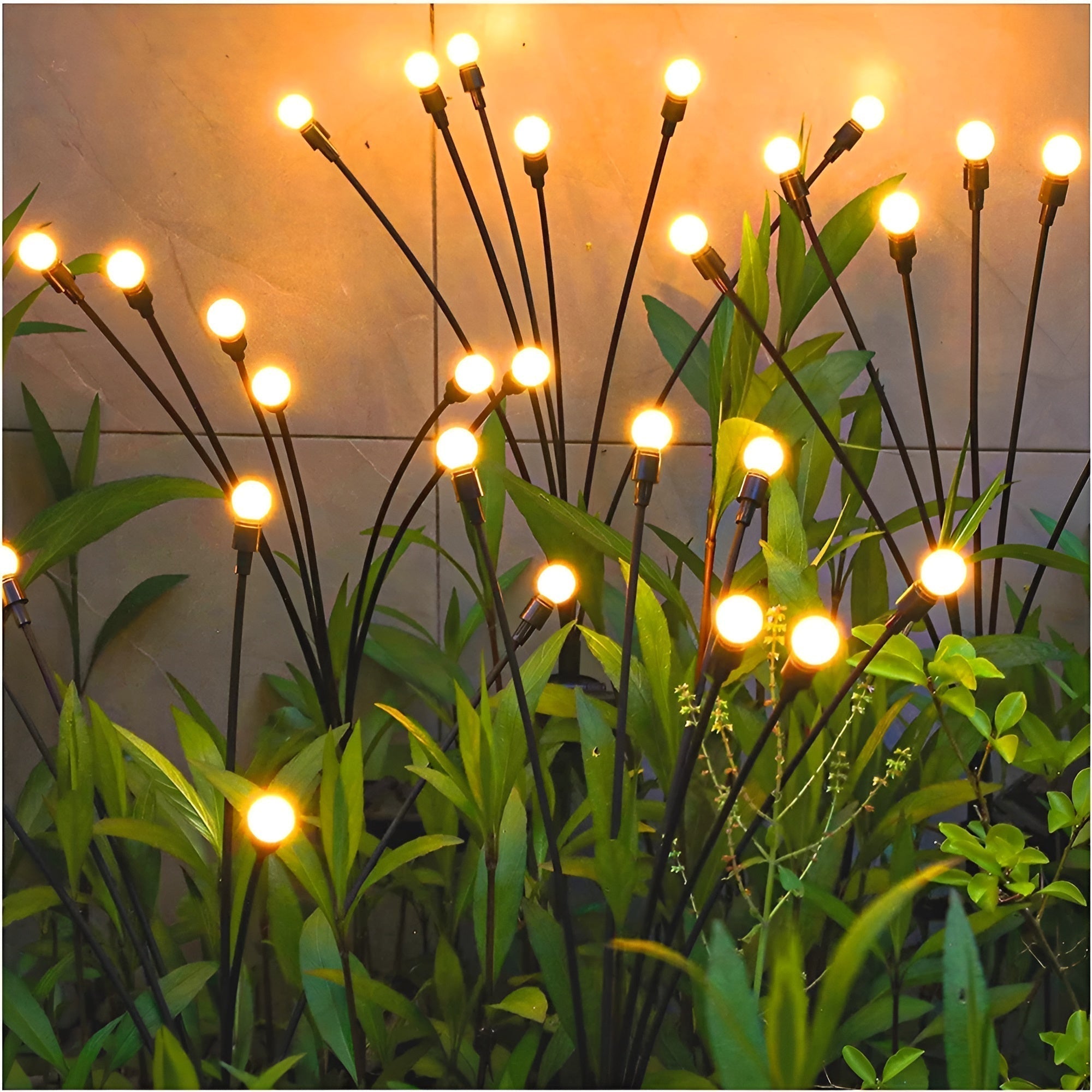 SwiftGlow | Solar Tuinverlichting – Vuurvliegeffect – Warmwit LED (IP65)