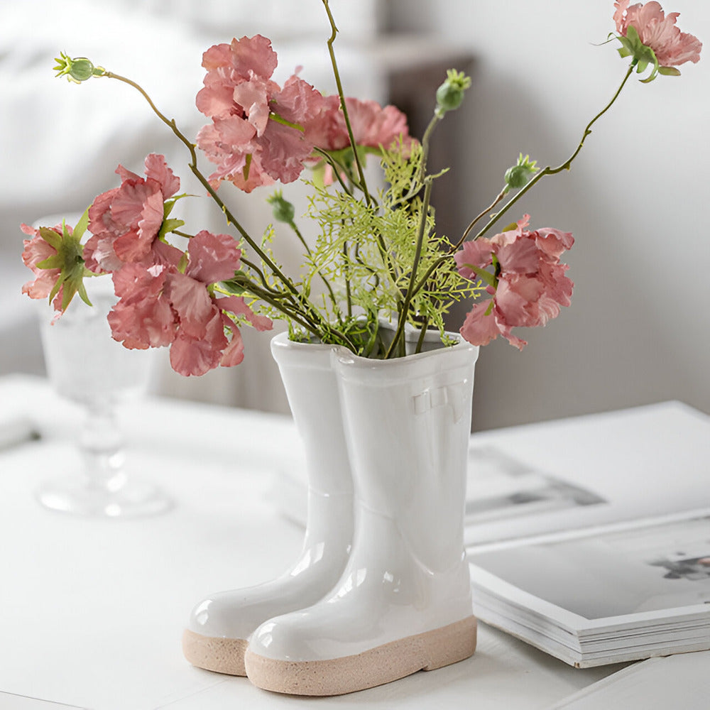 Stivale-Vaso | Artistieke Keramieken Vaas – Uniek Laarsontwerp – 17 cm