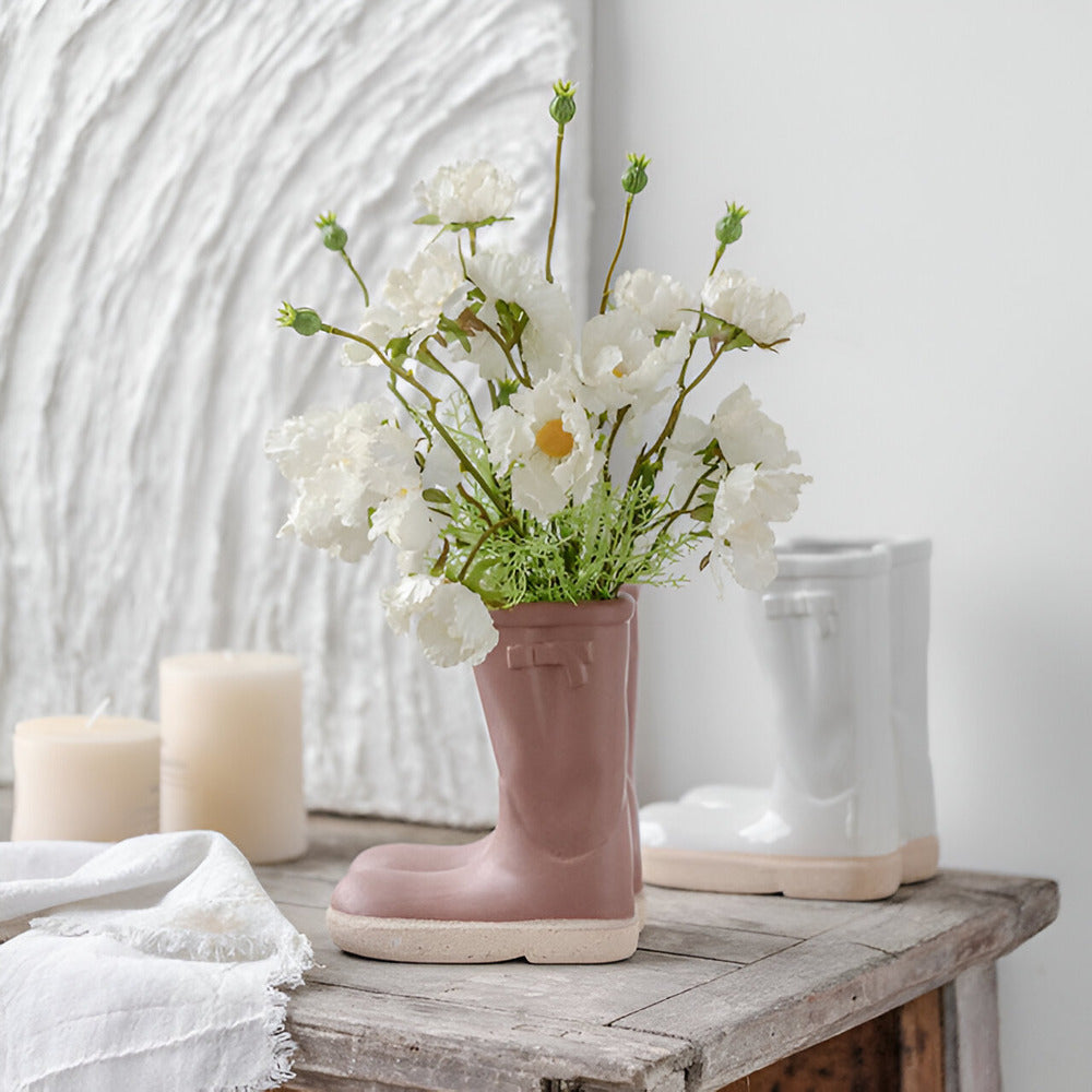 Stivale-Vaso | Artistieke Keramieken Vaas – Uniek Laarsontwerp – 17 cm