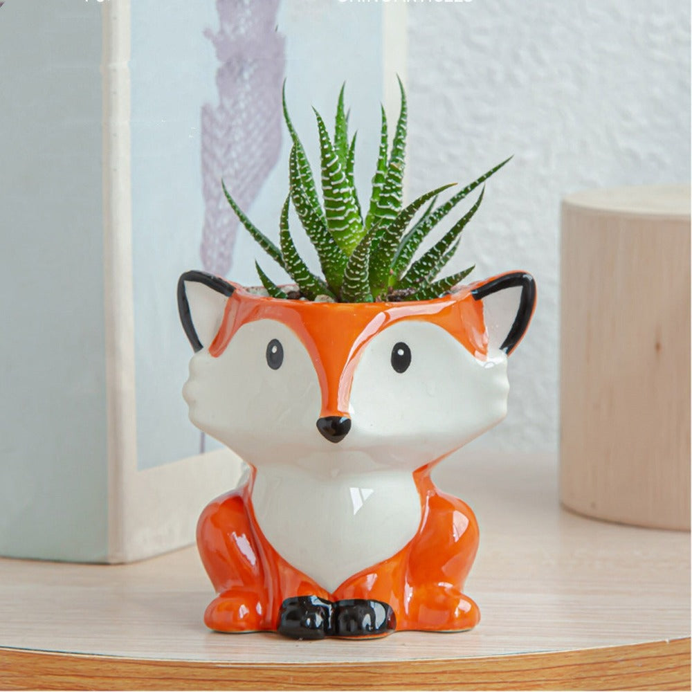 FaunaMini | Creatieve Dieren Bloempotjes – 5 Unieke Varianten – Voor Vetplanten & Cactussen