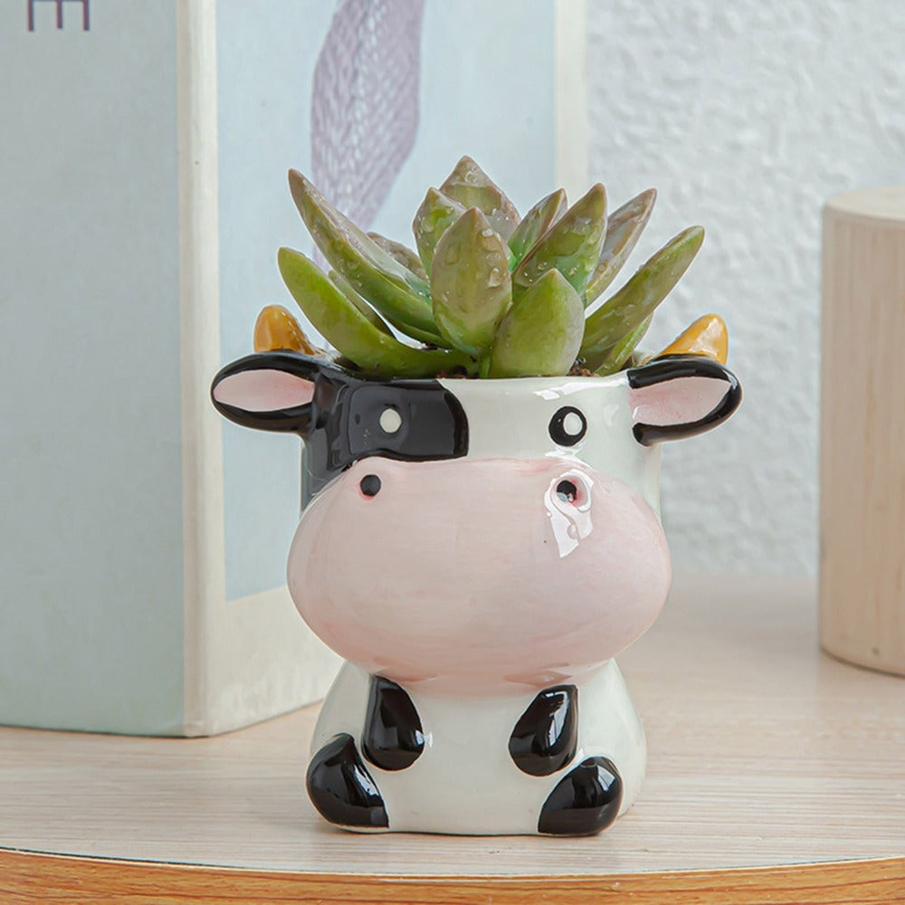 FaunaMini | Creatieve Dieren Bloempotjes – 5 Unieke Varianten – Voor Vetplanten & Cactussen