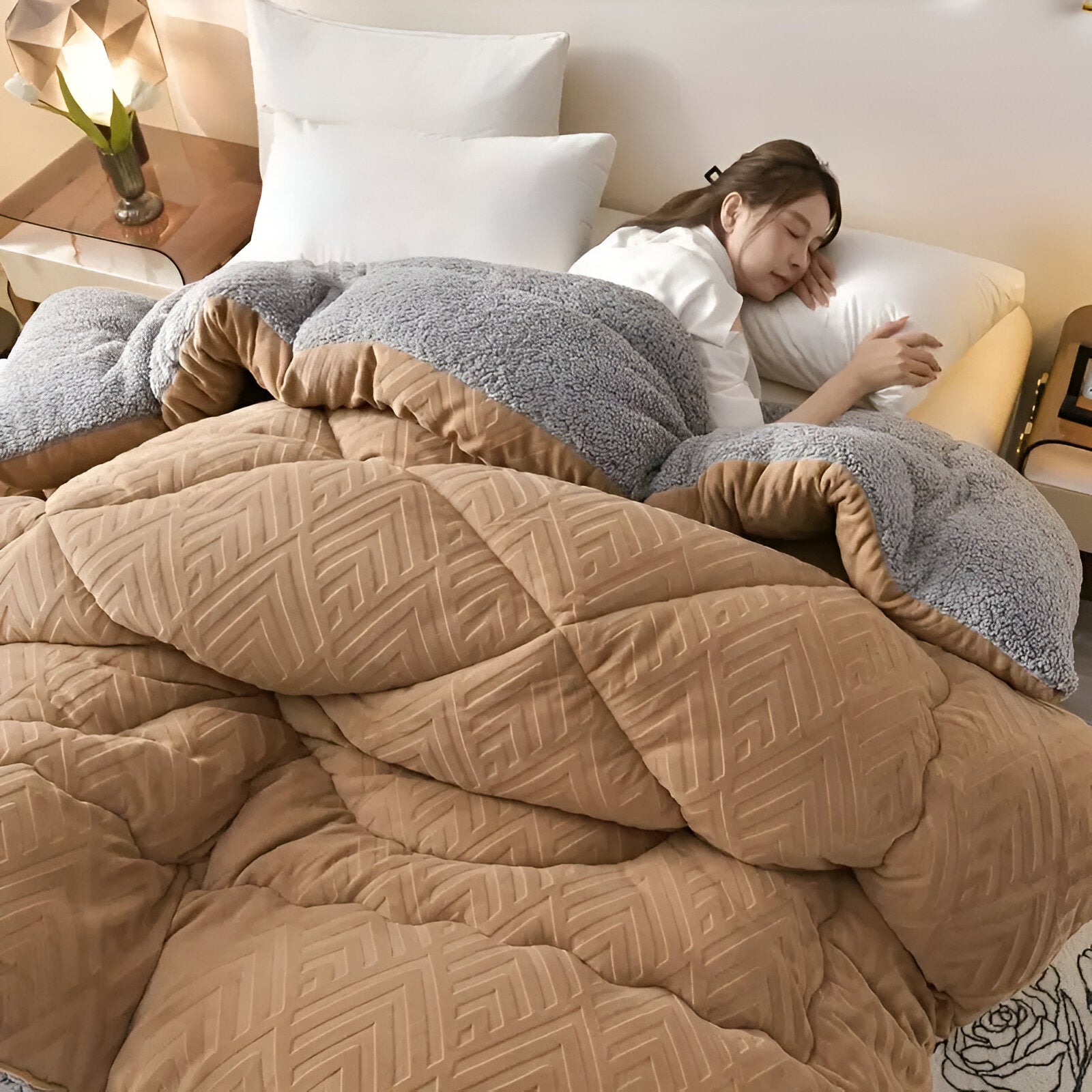 NuvolaLuxe | Vierseizoenen Dekbed – Pluche Textuur – Ademend & Warm – Hotelwaardig Comfort