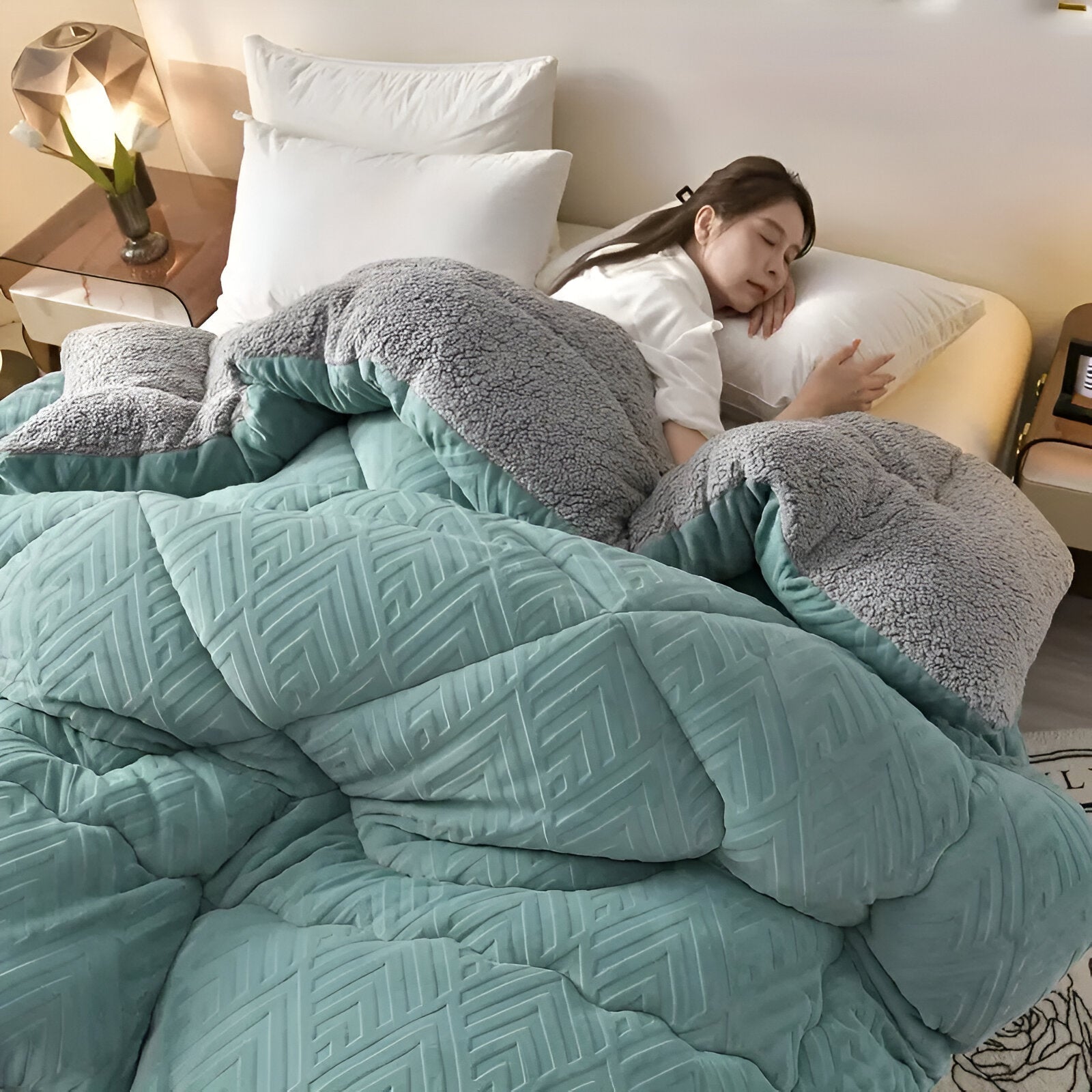 NuvolaLuxe | Vierseizoenen Dekbed – Pluche Textuur – Ademend & Warm – Hotelwaardig Comfort