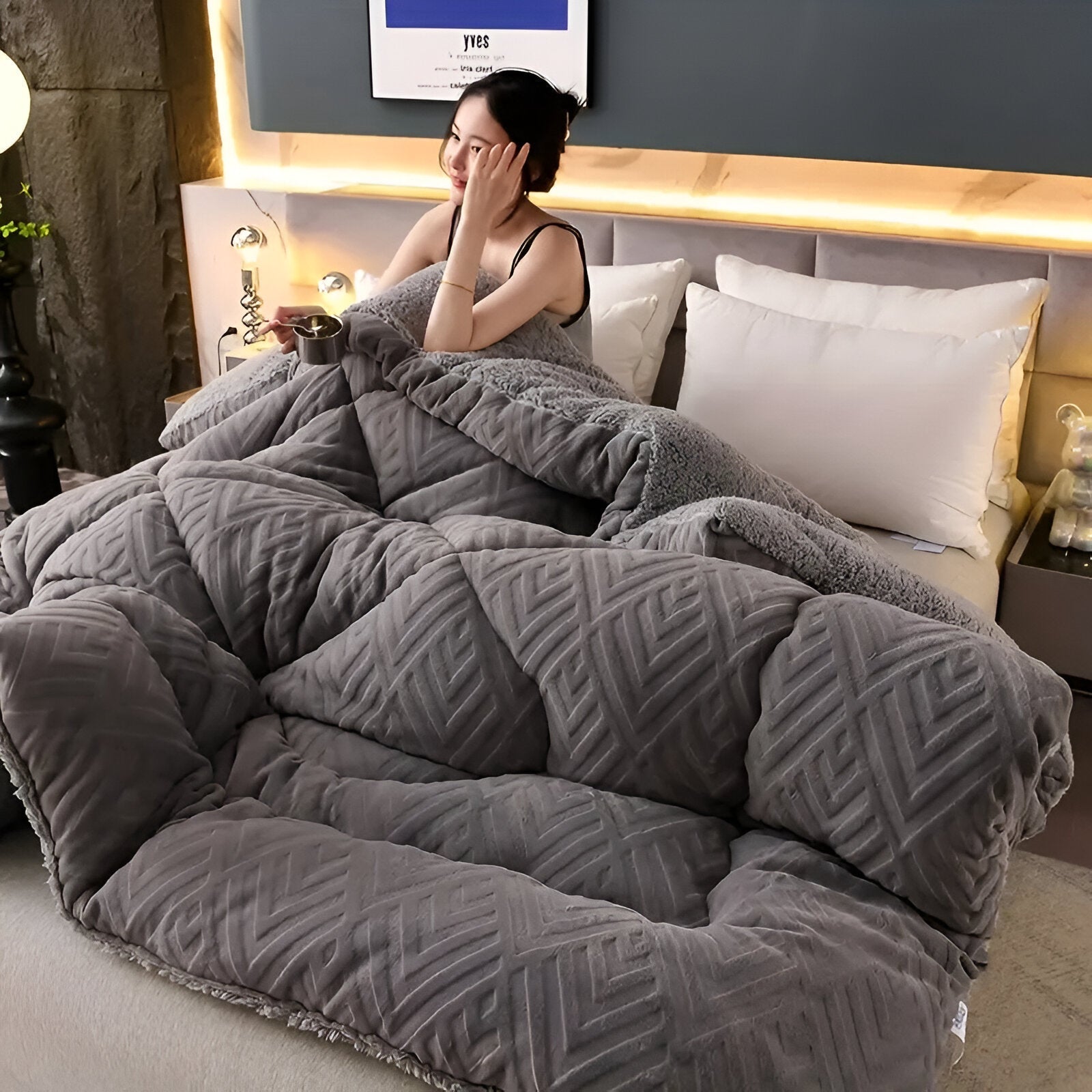 NuvolaLuxe | Vierseizoenen Dekbed – Pluche Textuur – Ademend & Warm – Hotelwaardig Comfort
