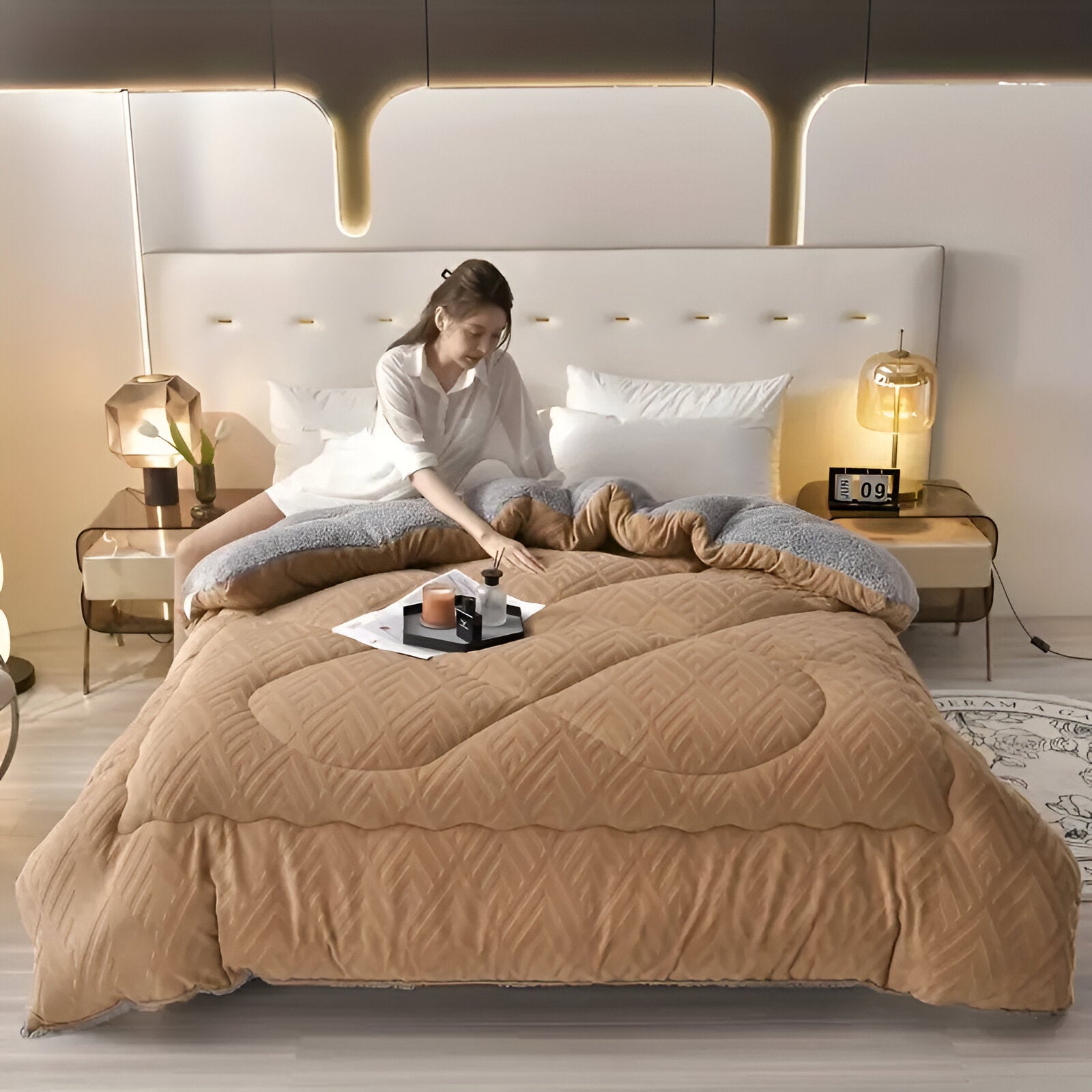 NuvolaLuxe | Vierseizoenen Dekbed – Pluche Textuur – Ademend & Warm – Hotelwaardig Comfort