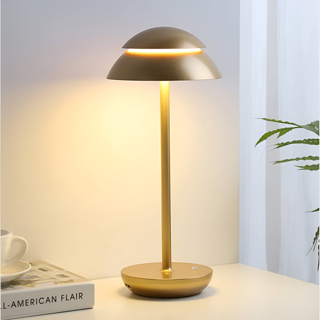 Sottile Classico | Draadloze LED-Tafellamp – Minimalistisch Design – Retro Kap – Oplaadbaar