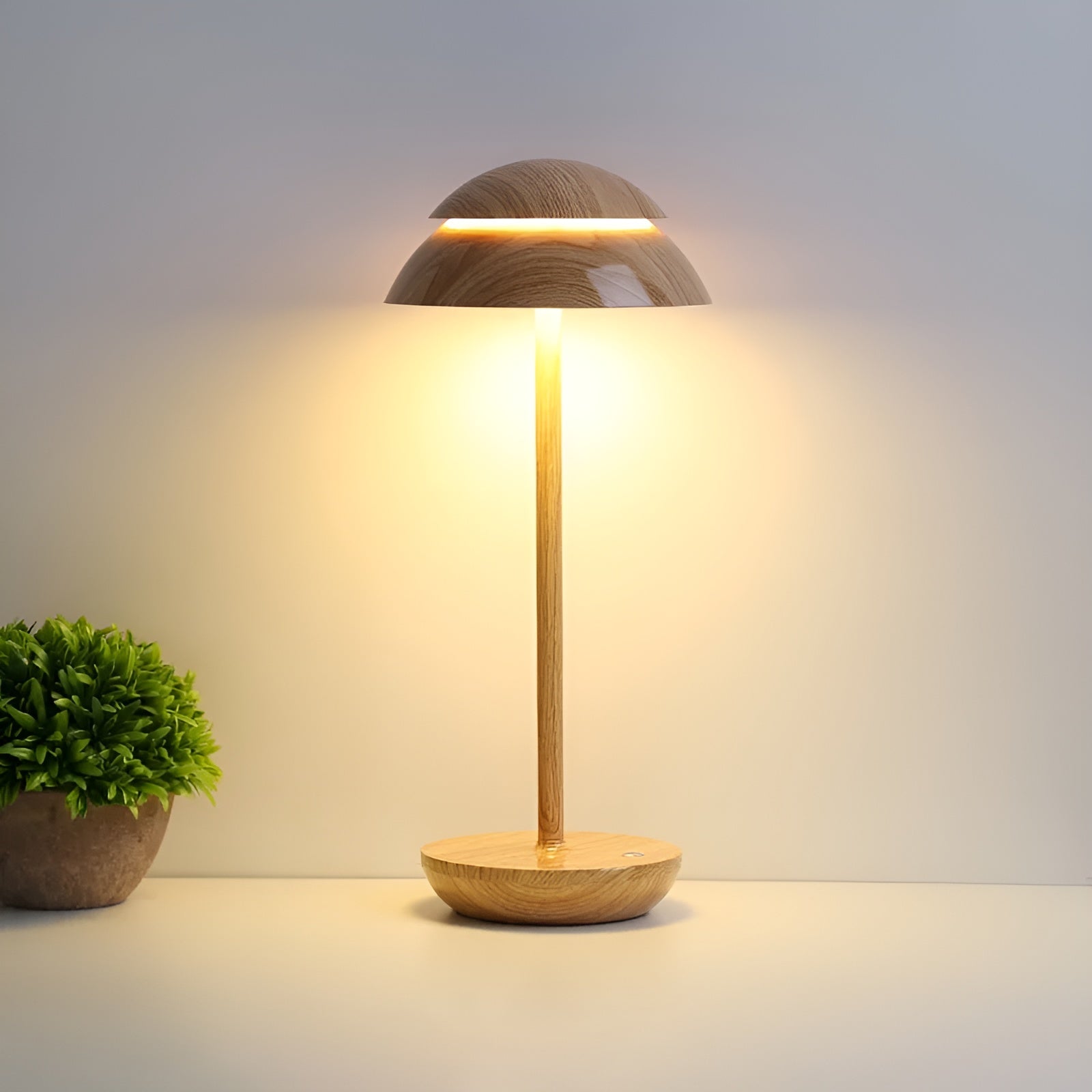 Sottile Classico | Draadloze LED-Tafellamp – Minimalistisch Design – Retro Kap – Oplaadbaar