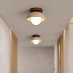Sura | Plafondlamp van Travertin & Hout – Japandi Design