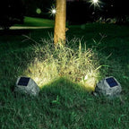 RocciaSolare | Solar Buitenlamp in Steenlook – Warmwit LED – IP65 Waterdicht – Draadloos