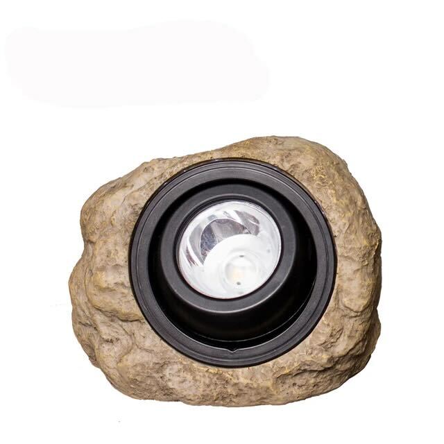 RocciaSolare | Solar Buitenlamp in Steenlook – Warmwit LED – IP65 Waterdicht – Draadloos