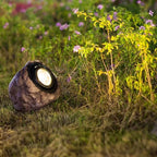 RocciaSolare | Solar Buitenlamp in Steenlook – Warmwit LED – IP65 Waterdicht – Draadloos