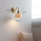 Vittoria | Vintage Keramische Wandlamp – Antiek Messing – Handgemaakt Karakter