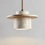 Sublima | Travertijn Hanglamp met Houten Details — Modern Design