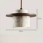 Sublima | Travertijn Hanglamp met Houten Details — Modern Design