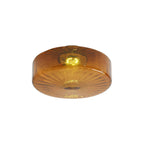 Fjord | Plafondlamp met Geribbeld Amber Glas