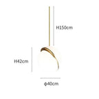 Liona | Moderne Bolvormige Hanglamp – Verfijnd Acryl met Messing Accenten & Verstelbare Kabel