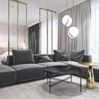 Liona | Moderne Bolvormige Hanglamp – Verfijnd Acryl met Messing Accenten & Verstelbare Kabel