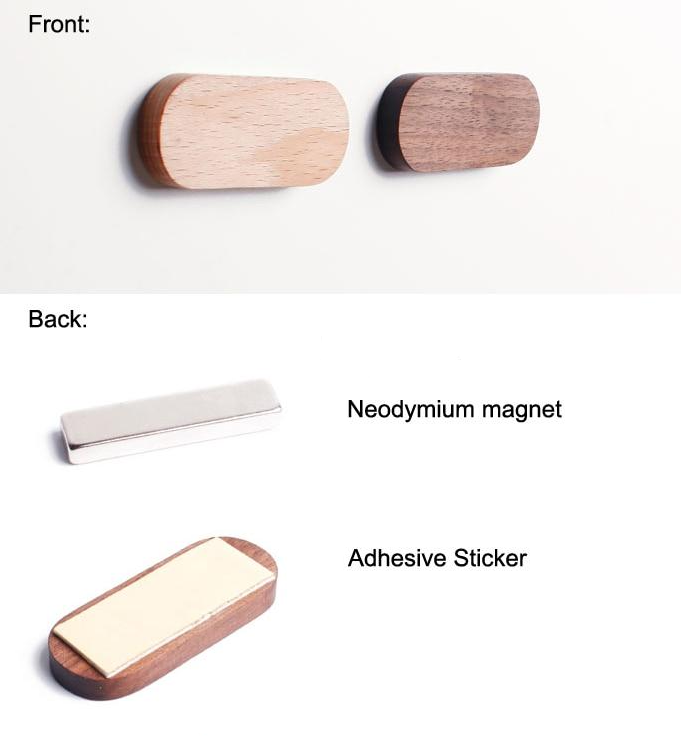 Sveva Hout | Magnetische Sleutelhouder – Beuk of Walnoot – 3 Formaten