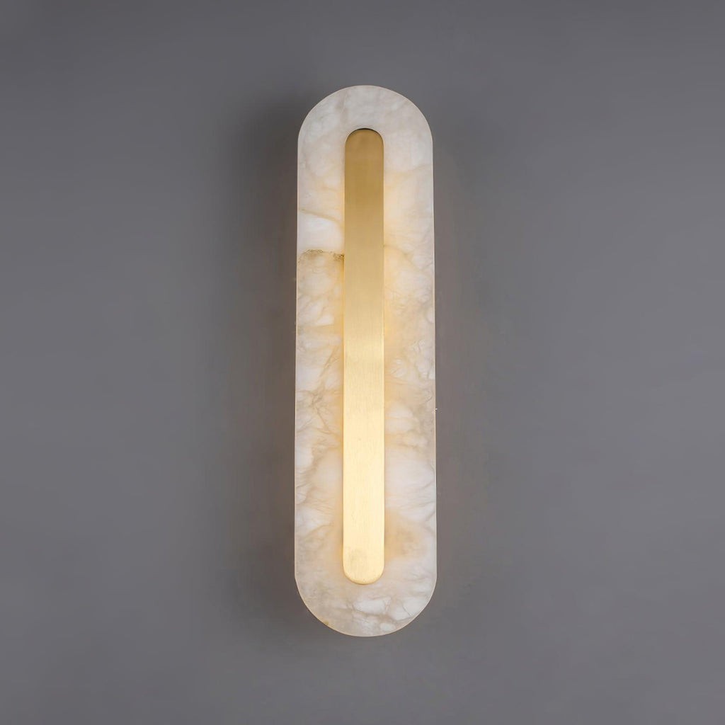 Alabastro | Luxe Wandlamp van Albast & Messing – Modern Architectonisch Design met Geïntegreerde LED