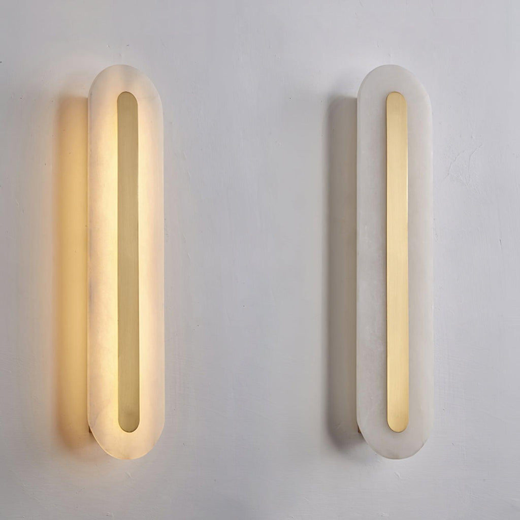 Alabastro | Luxe Wandlamp van Albast & Messing – Modern Architectonisch Design met Geïntegreerde LED