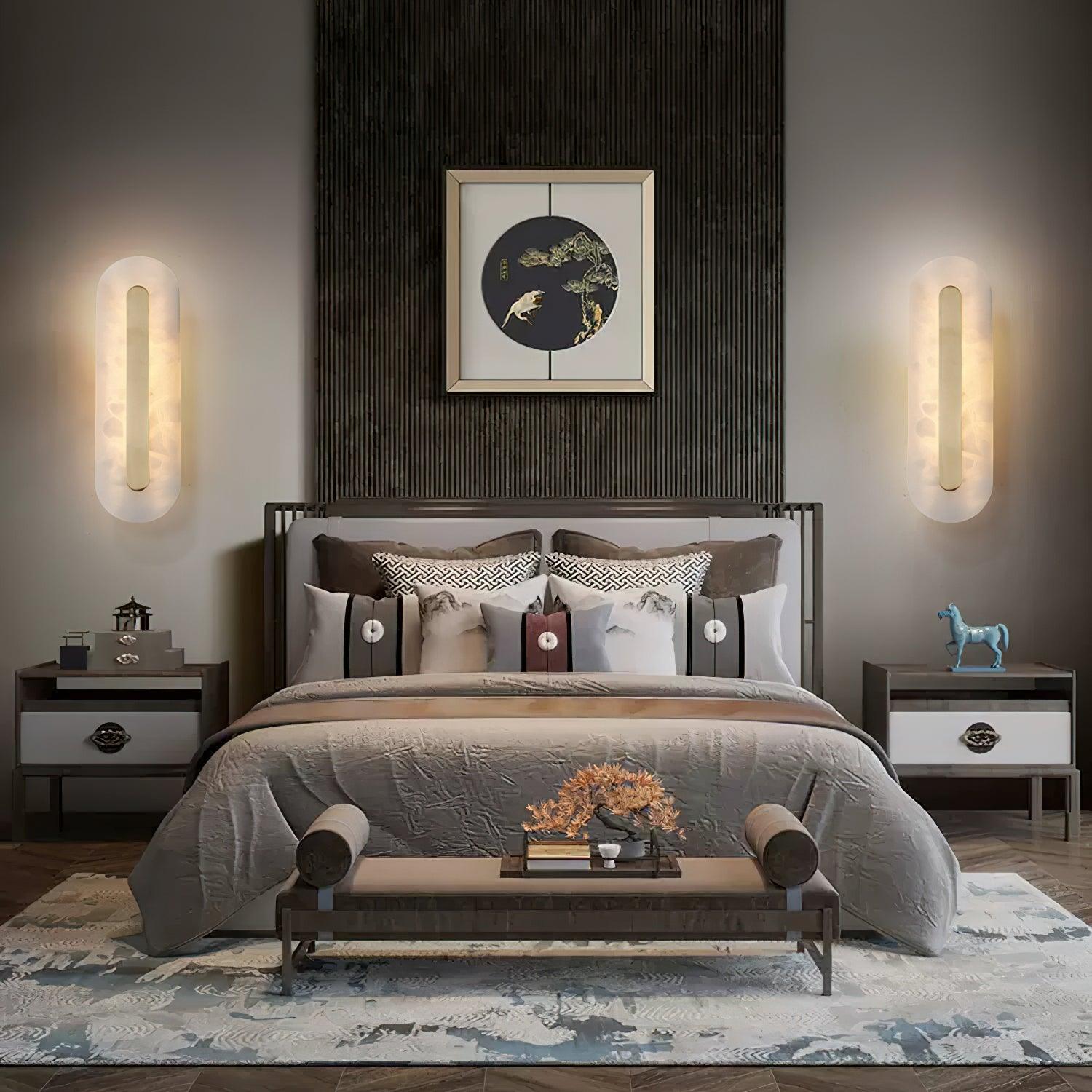 Alabastro | Luxe Wandlamp van Albast & Messing – Modern Architectonisch Design met Geïntegreerde LED