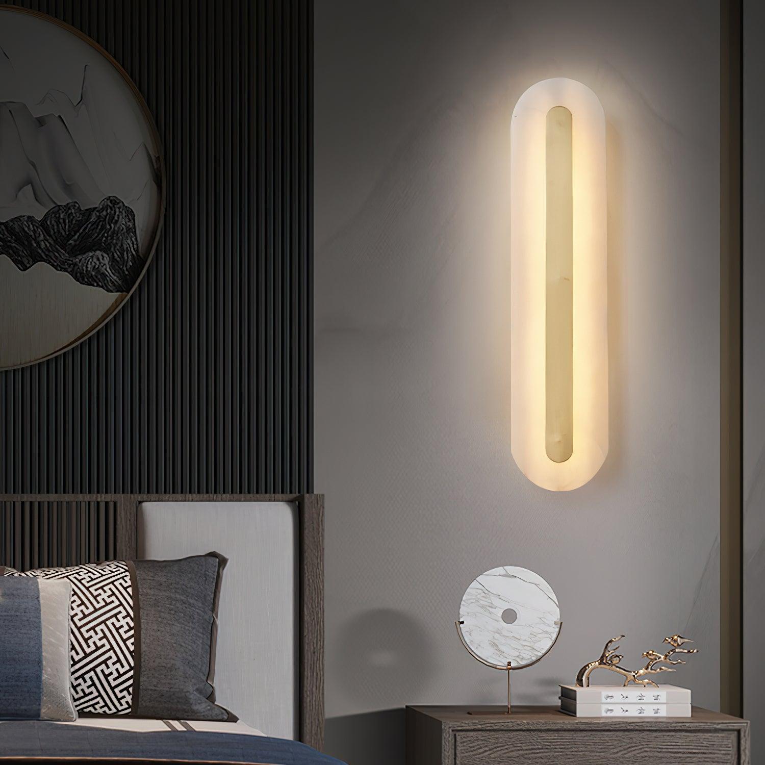 Alabastro | Luxe Wandlamp van Albast & Messing – Modern Architectonisch Design met Geïntegreerde LED