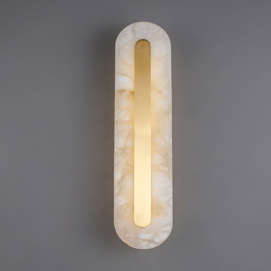 Alabastro | Luxe Wandlamp van Albast & Messing – Modern Architectonisch Design met Geïntegreerde LED