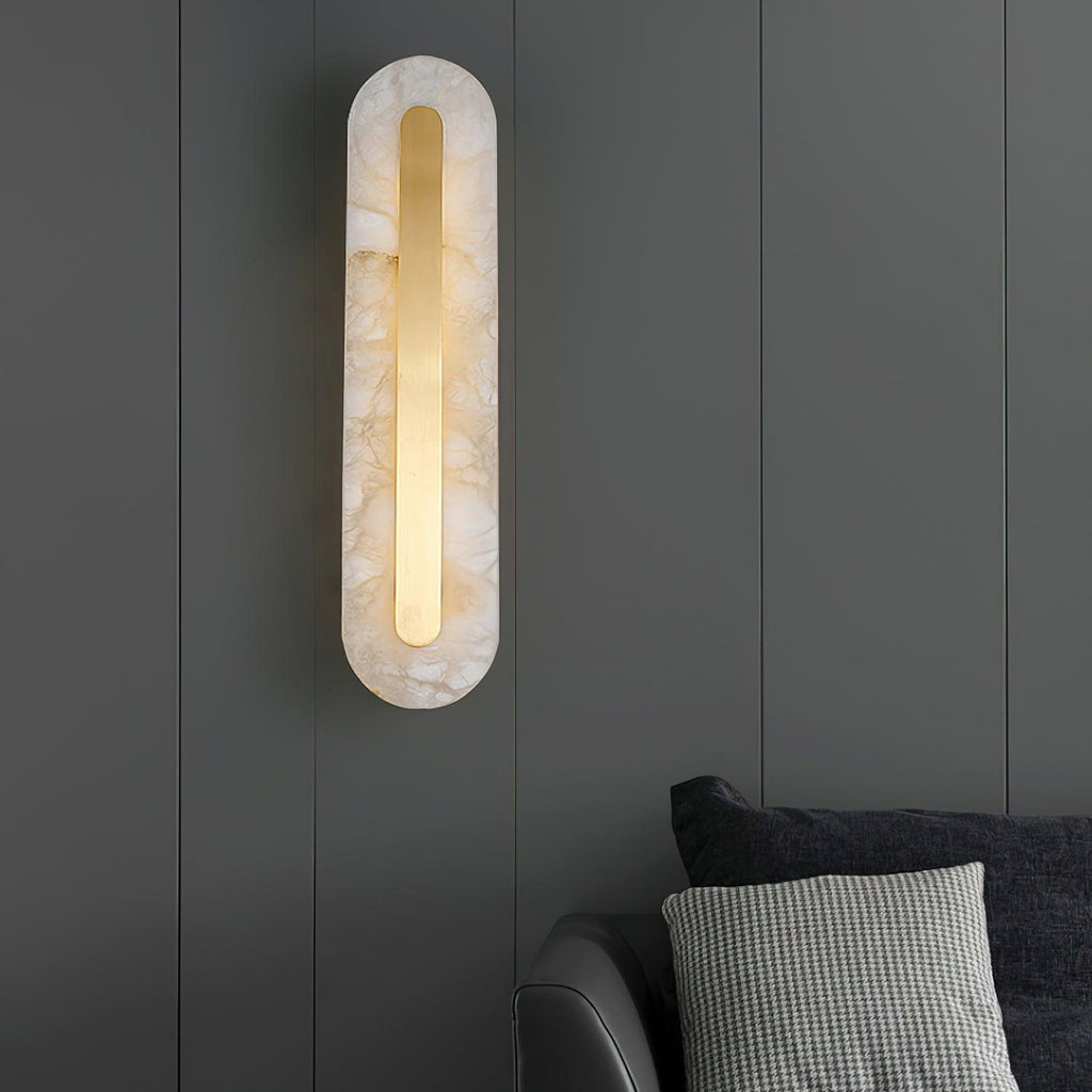 Alabastro | Luxe Wandlamp van Albast & Messing – Modern Architectonisch Design met Geïntegreerde LED