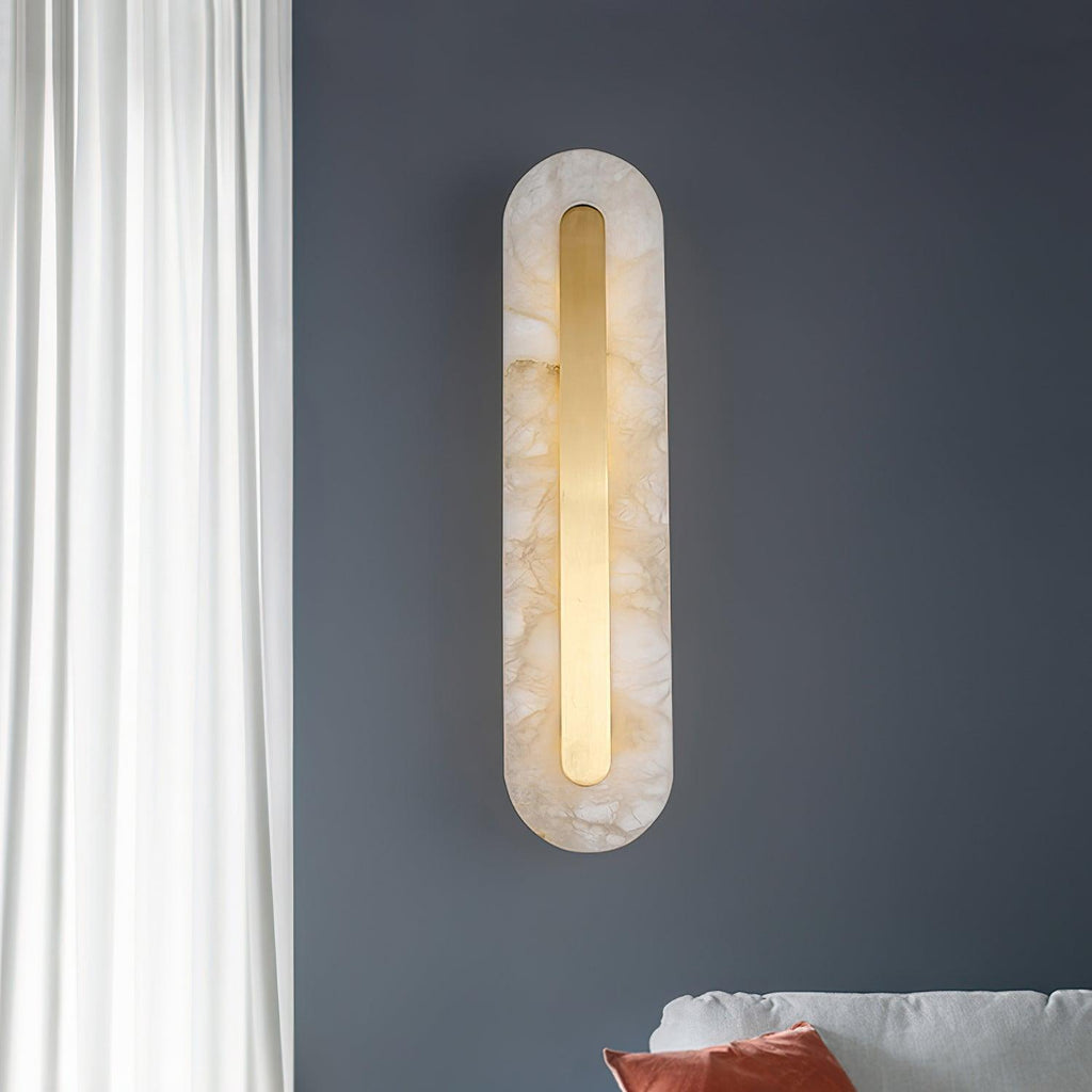 Alabastro | Luxe Wandlamp van Albast & Messing – Modern Architectonisch Design met Geïntegreerde LED