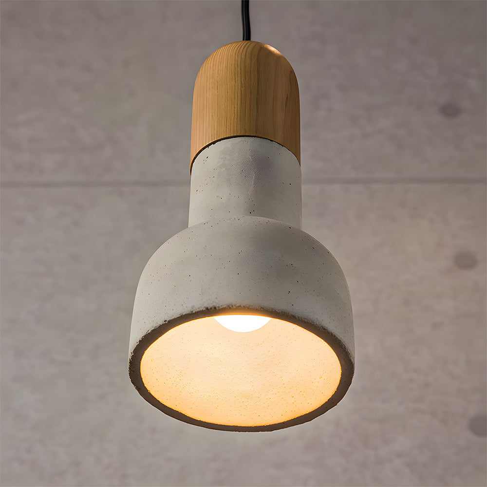 Cembo | Rustieke Hanglamp van Cement en Hout